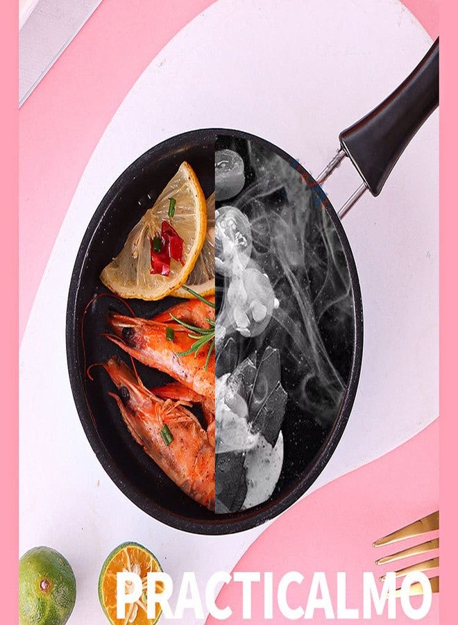 HAOHIZE Mini Nonstick Egg Pan, Non Stick Small Egg Frying Pan, Stainless Steel Small Omelet Pans with Handle, Blue - Image 4
